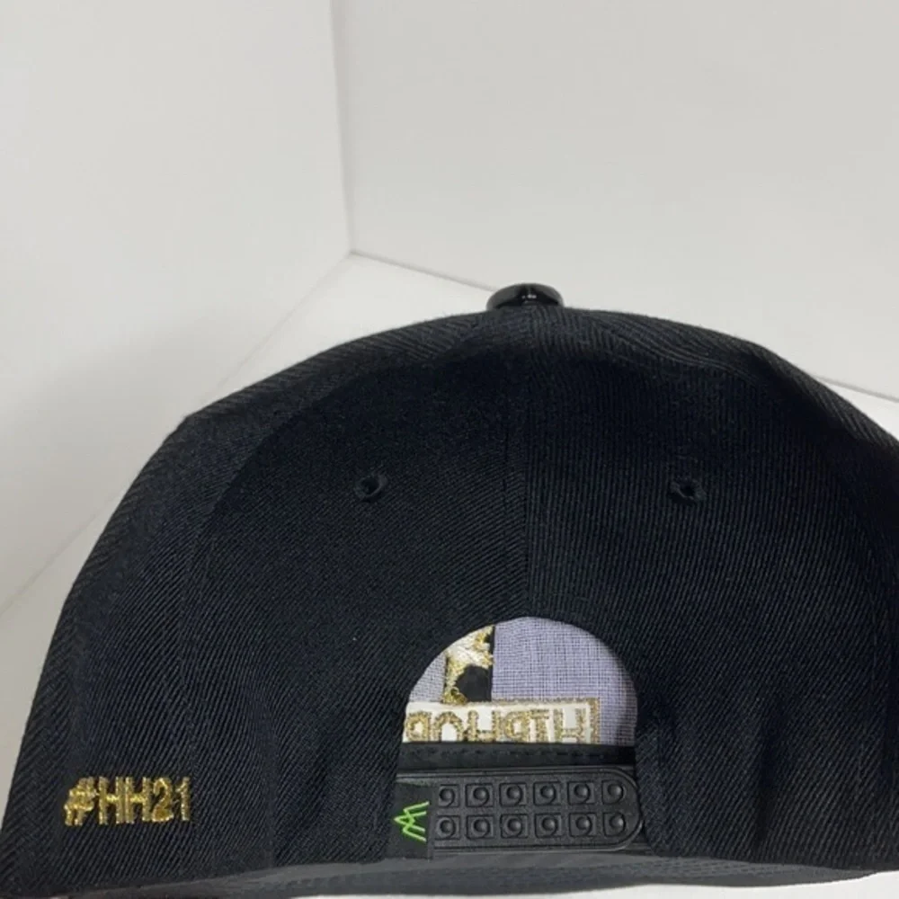 BLACK/GOLD HIPHOP21 FAUX ANIMAL SKIN SNAPBACK❗️